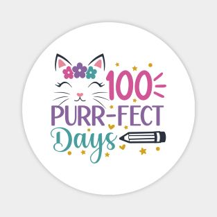 100 Purr-Fect Days of School Magnet